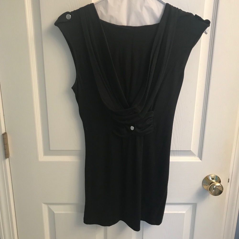 LaROK top with hood & epaulets black size S - Picture 2 of 3